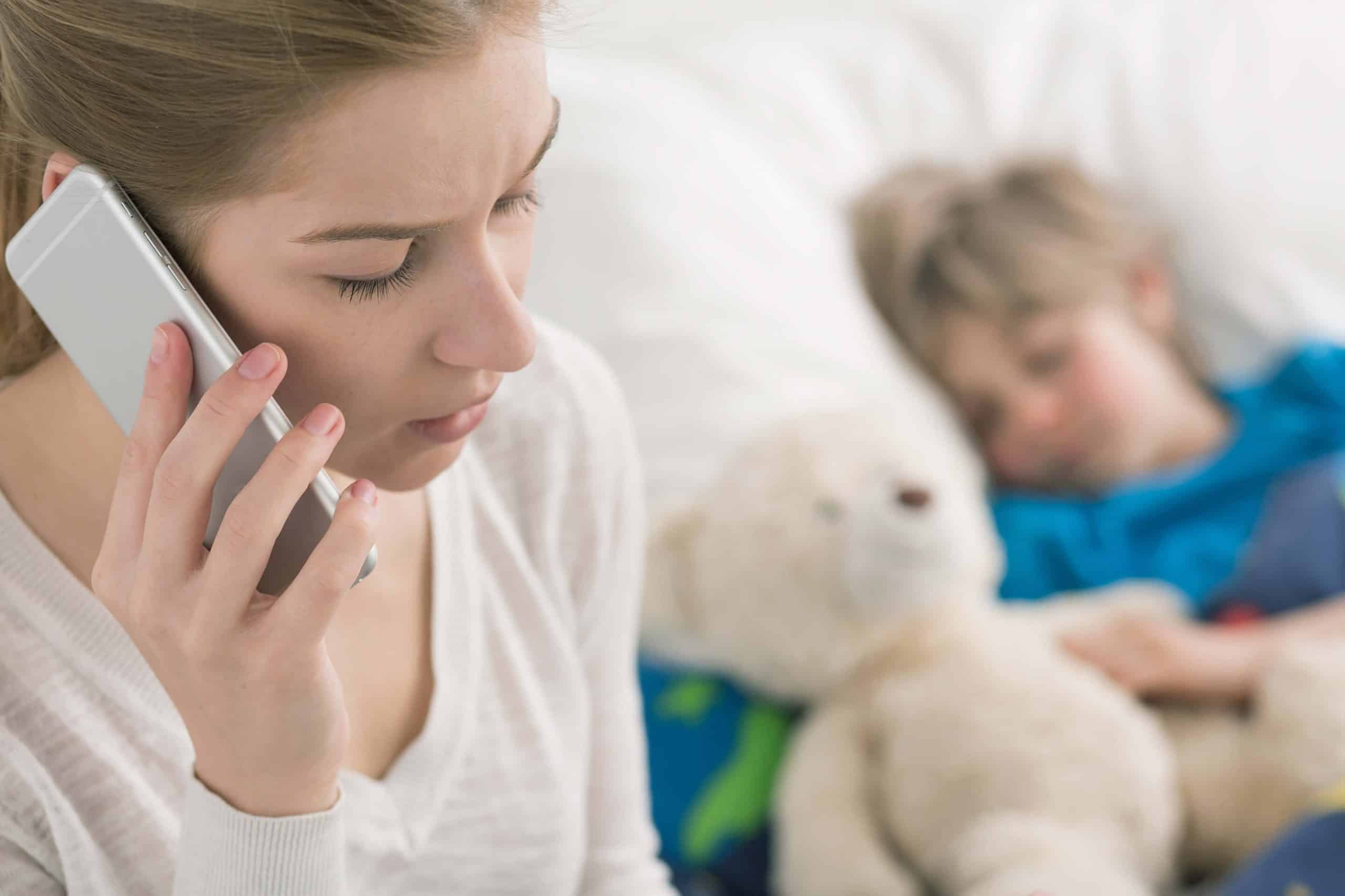 A concerned parent scheduling same-day sick appointments in Spokane